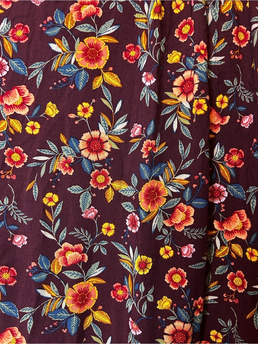 🎃OLD NAVY Floral Tiered Ditsy Midi Swing Dress Boho Size M - Picture 8 of 10